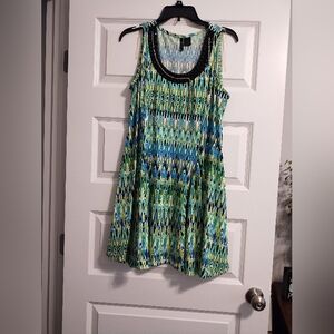 Sleeveless Geometric Print Top